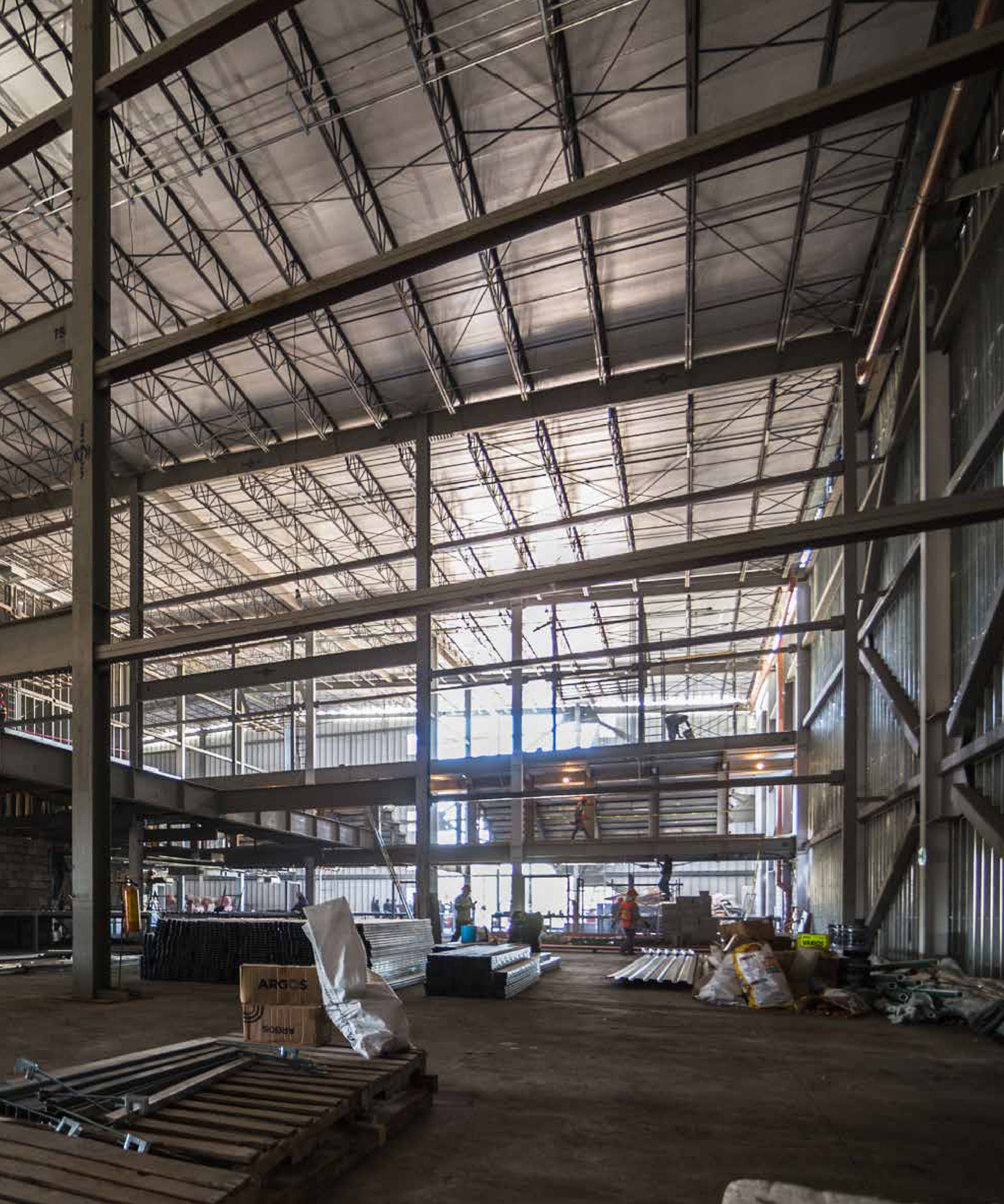 Steel structure under construction
